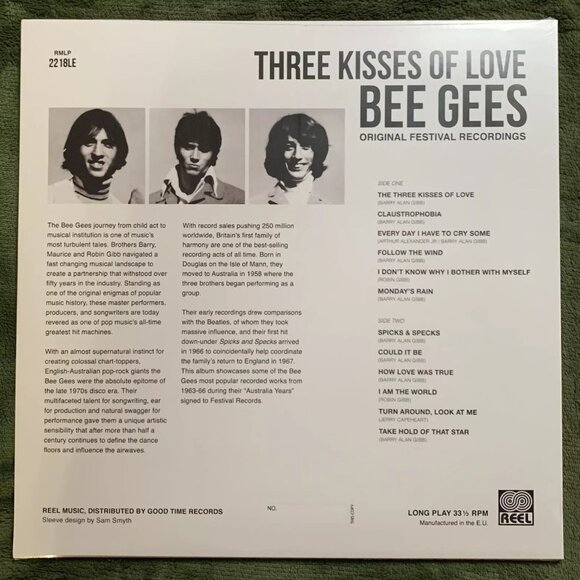 Bee Gees Three Kisses Of Love LP ~ RSD 2021 ~ Ltd Ed 1,000 ~ Red Vinyl ~ Sealed! - Picture 3 of 3